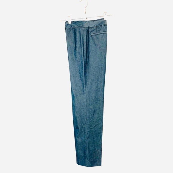 Magaschoni Blue Denim Straight Pants Hook-Eye 2 - Picture 3 of 8